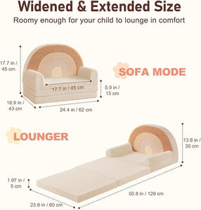 كرسي أطفال مبيع بالجملة متعدد الاستخدامات ومريح للأطفال الصغار تصميم قابل للطي وقابل للغسل لنمو الأطفال - Product Image 3