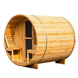 <span class=keywords><strong>HANBO</strong></span> Beste Outdoor-Sauna Vorgefertigte Holzfass-Sauna für 4 Personen - Product Image 2