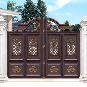 Porte coulissante automatique double en acier inoxydable 304 pour cour de villa moderne, étanche, garantie 5 ans, installation facile JYZ - Product Image 1