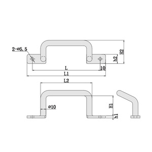 Mwre Stainless Steel Angle Welded Handle A-1076S Durable Industrial Equipment Hardware Accessory - Product Image 1