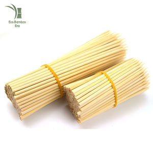 Brochetas de Carbón de Bambú Redondas de 20 cm, Ultra Gruesas de 4 mm, con Mango Largo, Ecológicas y Resistentes, para <span class=keywords><strong>Kebab</strong></span> de Cordero Marinado - Product Image 1