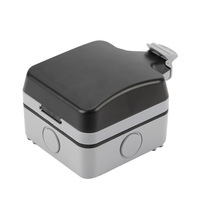 Boîtier de prise étanche et ignifuge Guoguang SNW-2AM IP66 pour extérieur, avec prise européenne et multiprise de charge USB 2A/2C 16A
