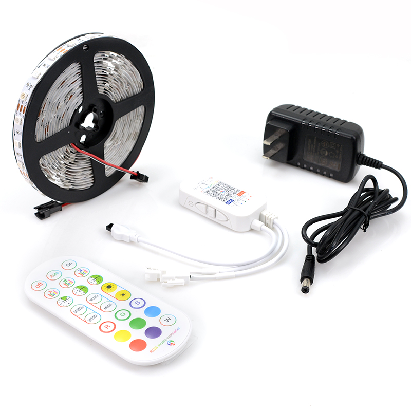 Customized SMD5050 10m Long WS2811 digital rgb LED Strip Kit LC8806 waterproof RGB 24key LED strip kit