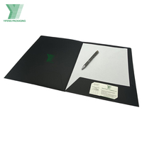 Carpeta de cuero A4, soporte para documentos, presentación personalizada, carpetas de papel, Impresión de logotipos, bolsillos para carpetas de cartón