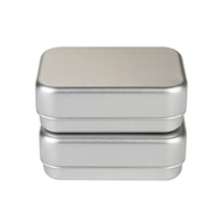 Boîte de rangement rectangulaire en aluminium faite à la main pour savon, avec logo personnalisé, en métal, pour emballage de savon en barre