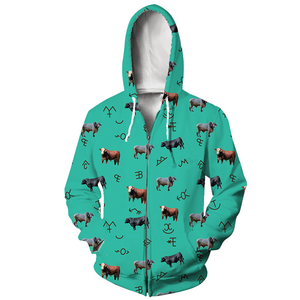 Nuova felpa con cappuccio personalizzabile con stampa leopardata occidentale con tasche Casual primavera e autunno abbigliamento sportivo - Product Image 3
