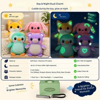 Peluche phosphorescente à dessiner, avec rembourrage en coton PP, en forme de lapin, renard, ours, jouet compagnon mignon pour enfants, cadeau