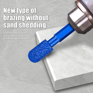 Cabezas de pulido de diamante azul, brocas eléctricas con vástago hexagonal de 6,35mm, con punta de carburo para kit de herramientas de lijado para el hogar - Product Image 4