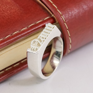 Stainless Steel 3D Name Custom <strong>Ring</strong> Letters <strong>Initial</strong> Personalized <strong>Rings</strong> Unisex Hip-Hop Punk Finger <strong>Ring</strong> - Product Image 4