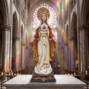 Statuette Religiose Cattoliche in Resina all'Ingrosso: Vergine Maria, <span class=keywords><strong>Assunzione</strong></span>, Lourdes, Cristo, Sacra Famiglia, Cuore Immacolato, Misericordia - Product Image 6