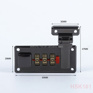 कारखाने की आपूर्ति 65x29 मिमी उच्च गुणवत्ता 6 रंग धातु यात्रा बैग संयोजन लॉक - Product Image 6