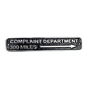 Departamento de quejas, placa de 300 millas, letrero decorativo de aluminio fundido hecho a mano, letreros generales de montaje para interiores y exteriores, perfectos para carreteras - Product Image 1