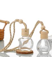 Diffuseur d'huiles essentielles pour voiture, flacon en verre miniature vide, flacon de parfum suspendu, couleur personnalisée, écologique, recyclable, tendance