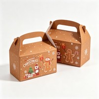 Boîte en papier biodégradable et recyclable personnalisée pour Noël, avec poignée, ceinture cadeau, emballage pour écharpes et chaussettes, vente en gros