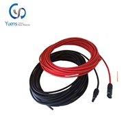 Câble d'extension CC Yuens OEM à double cœur en cuivre PVC avec connecteur à pince pour panneau solaire 4mm