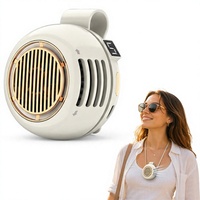 Ventilateur personnel portable sans pales à clipser, 5 vitesses, mini, rechargeable, silencieux, à porter sur la chemise/la ceinture, pour les voyages en extérieur
