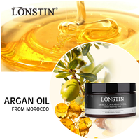 Défrisant Capillaire pH Équilibré pour Cheveux Bouclés Sans Sulfates, Masque Hydratant à l'Huile d'Argan Marocaine et au Collagène pour Cheveux Secs et Bouclés