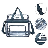 Sac à bandoulière de voyage isotherme en PVC transparent grande capacité avec fermeture éclair pour articles de toilette – Vente en gros