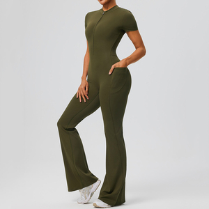 <span class=keywords><strong>Tuta</strong></span> da Yoga Elasticizzata in Quattro Direzioni, Leggera e Traspirante, Vestibilità Aderente, <span class=keywords><strong>con</strong></span> <span class=keywords><strong>Tasche</strong></span> Funzionali, Vita Sottile e Design Bootcut, Dettaglio Arricciato sui Glutei - Product Image 5