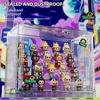 Organisateur de bureau transfrontalier sans perçage, en plastique, moderne et minimaliste, transparent, avec roulettes, multi-niveaux, pour jouets et boîtes mystères