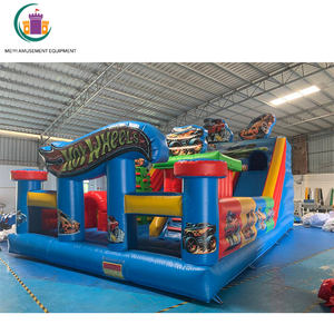 <span class=keywords><strong>Castillo</strong></span> inflable gigante de rueda caliente con toboganes Parque de Atracciones inflable con muro de escalada y obstáculos para negocios de alquiler - Product Image 1