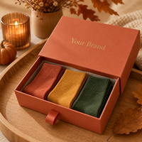 Boîte cadeau de luxe pour chaussettes personnalisées, boîte en carton rigide avec gaufrage, emballage de luxe, boîte cadeau coulissante