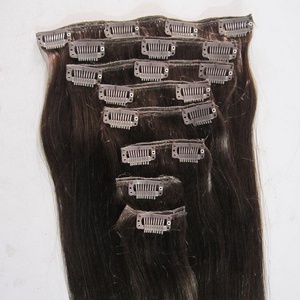 Extensiones de Cabello Humano Remy con Clip, Color Negro Natural Brasileño, Gran Venta 2021 - Product Image 4