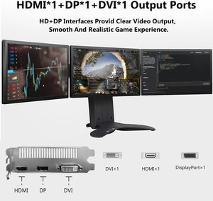 GTX 1050 4G Graphics Card Twin Freeze Fans320 Bit GDDR5 PCI 3.0 DVI VGA for H Ports 12GB for <b>Workstation</b> New - Product Image 3