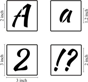 40 Cái Chữ Cái Tái Sử Dụng Bảng Chữ Cái Số Giấy Nến Để Vẽ Trên Gỗ - Product Image 1