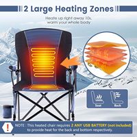 Chaise de camping pliante de luxe légère et portable, doublement chauffante, pour pique-nique, pêche, extérieur, jardin et plage, fabriquée par une usine OEM