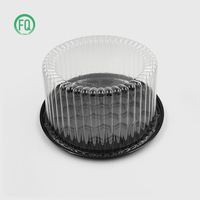 Boîtes à gâteaux en plastique jetables transparentes rondes de 12 pouces avec dôme supérieur en PET, contenants en plastique jetables pour l'emballage alimentaire