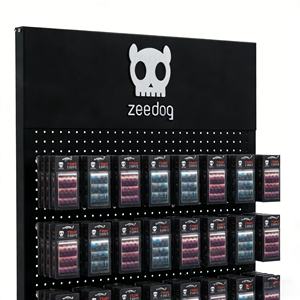 Support d'affichage pour laisses d'animaux et accessoires de téléphone, panneau perforé métallique simple face avec crochets, support sur pied pour magasin d'animaux de compagnie - Product Image 5