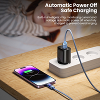 Câble de charge Toocki 2.4A à courant élevé avec coque transparente, synchronisation des données 480 Mbps, arrêt automatique pour iPhone