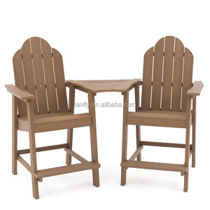 <span class=keywords><strong>Ensemble</strong></span> de meubles de Patio d'extérieur, en plastique, <span class=keywords><strong>bois</strong></span>, <span class=keywords><strong>balcon</strong></span>, Pub, hauteur, bistrot, Bar, tabouret, avec planche connexion, 4 pièces - Product Image 6