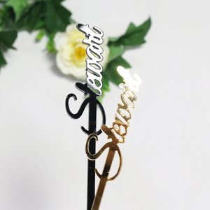 Cocktail Bar phụ kiện cá nhân Tên uống khuấy cô dâu đám cưới tùy chỉnh sự gian lận Gậy Đảng Picks bảng sinh nhật trang trí nội thất - Product Image 4