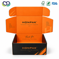 Boîte d'expédition personnalisée HONPAK, boîte postale pliable pour la logistique e-commerce, les kits de produits et les packs promotionnels