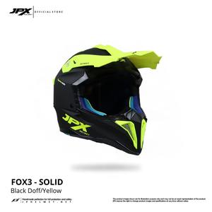 Casco de Motocross JPX Fox3 con Correa Magnética en Negro Sólido y Amarillo Doff, Combina un Estilo Elegante con una Sujeción Magnética Segura. - Product Image 6