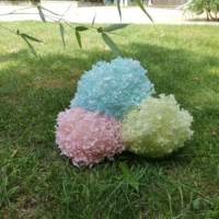 Nouveau produit : Grande taille d'hortensia stabilisé pour décoration de mariage, matériau floral artisanal.