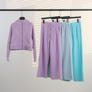 LUL Set Felpa con Zip Integrale Traspirante e Comoda per Donna, Cardigan Sportivo con Cappuccio, Giacca Foderata in Pile per Yoga - Product Image 2