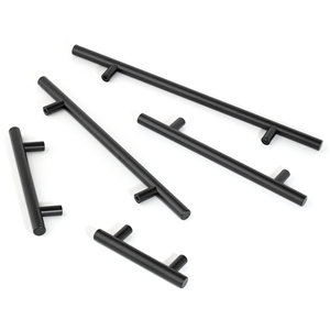 Ống Rỗng Cửa Thép Không Gỉ Xử Lý Tủ Đen Xử Lý 64 96 128 160 192Mm Đồ Nội Thất Cửa Gỗ Dài Kéo Cho Tủ - Product Image 1