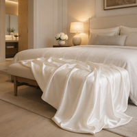 Tissu en Soie de Mûrier Pure à 100% Charmeuse 22 Momme Jacquard et Tissage Uni, Matière en Soie Écologique pour Robes de Mariée et Vêtements de Nuit