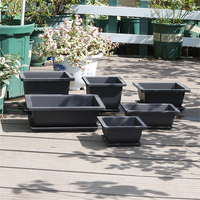 Pots à bonsaï rectangulaires de tailles multiples Pot de fleurs en plastique Pot de fleurs pour succulentes Pot de fleurs