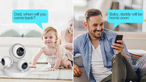 Mini caméra de sécurité domestique intelligente 12MP <span class=keywords><strong>Wifi</strong></span> <span class=keywords><strong>sans</strong></span> fil Réseau de sécurité Ptz Ip Trois objectifs Intérieur Bébé & Animal de compagnie Sécurité domestique - Product Image 4