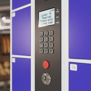 Casier à colis intelligent en acier épaissi, étanche et assemblé, avec serrure à <span class=keywords><strong>code</strong></span>/clavier électronique, capacité 100 kg, 15-22 compartiments - Product Image 4