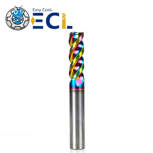 Fresa de carburo de tungsteno ECL de 4 filos con recubrimiento de TiAlN, helicoidal de 35 grados, para fresado CNC - Product Image 1