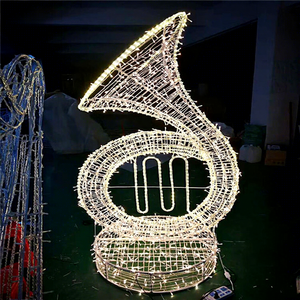 Custom Musical Instrument Motif Lights for <b>Outdoor</b> Christmas Street Displays Theme Parks and Commercial Events - Product Image 1
