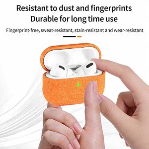 Funda Texturizada de Algodón y Lino Premium para AirPods 1/2/3/4/Pro/Pro2/Pro3, a Prueba de Golpes, Cobertura Total - Product Image 4