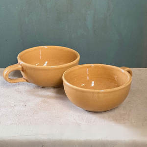 Elegante Taza de Cerámica Hecha a Mano con Diseño de Mostaza Brillante, Reutilizable para Leche, Té, Café, Ideal para el Desayuno Diario - Product Image 3