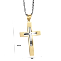 Pendentifs en acier inoxydable 316 PVD avec verset biblique de la Prière du Seigneur et croix religieuse, bijoux de mode raffinés, colliers pour hommes, meilleure tendance