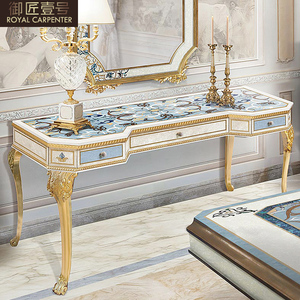 Table de toilette en bois massif de style européen luxueuse <span class=keywords><strong>pour</strong></span> la chambre à coucher, sculptée à la main <span class=keywords><strong>pour</strong></span> la chambre de la femme - Product Image 1